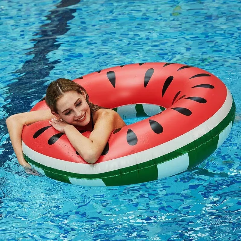 Swim Ring Watermelon Pattern Adult Kids 2Pcs& 3Pcs Inflatable Mattress Swimming Pool Floating Ring Summer Pool Beach Party Toys