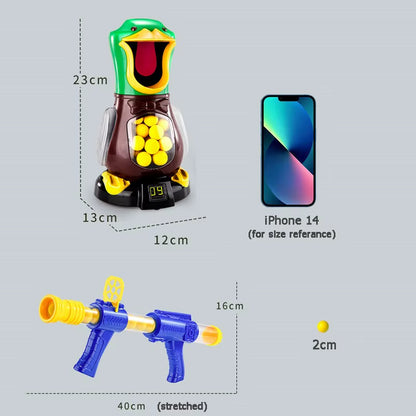 Hungry Shooting Duck Toys 98K Pistol Air-Powered Gun Soft Bullet Ball Scoring Battle Games with Light Can Walk Gun Kids Gifts