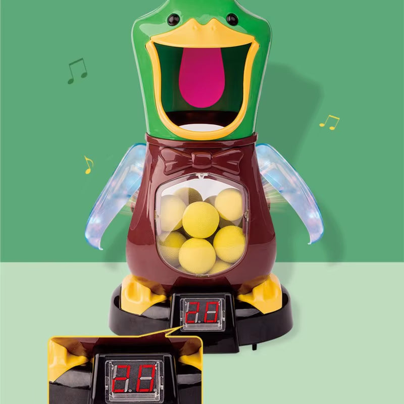 Hungry Shooting Duck Toys 98K Pistol Air-Powered Gun Soft Bullet Ball Scoring Battle Games with Light Can Walk Gun Kids Gifts