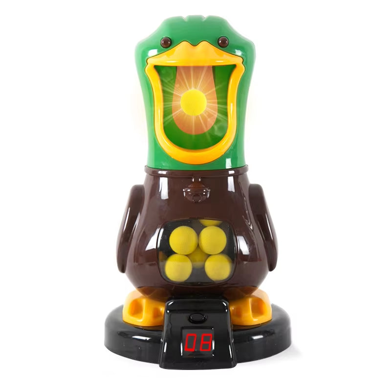 Hungry Shooting Duck Toys 98K Pistol Air-Powered Gun Soft Bullet Ball Scoring Battle Games with Light Can Walk Gun Kids Gifts