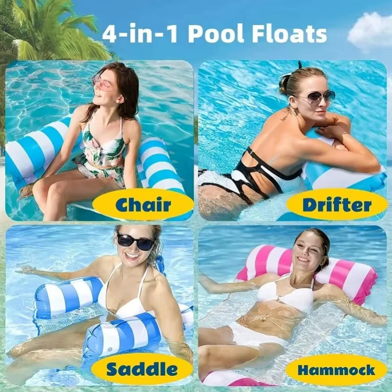 Water Inflatable Mattress Floating Water Hammock Swimming Pool Lounge Chair Bed Floating Inflatable Water Bed Pool Supplies