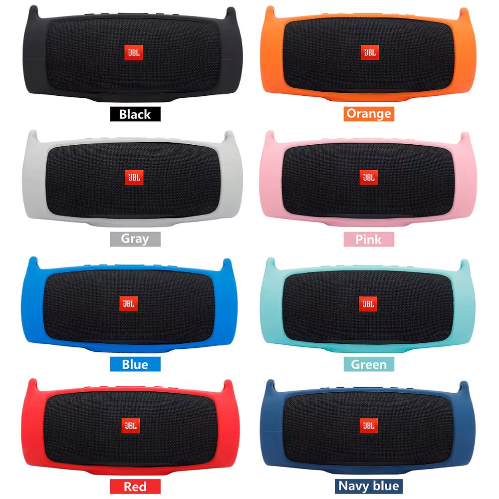 2020 Newest EVA Hard Case Travel Carrying Zipper Storage Bag + Soft Silicone Case Cover for JBL Charge 4 Bluetooth Speaker