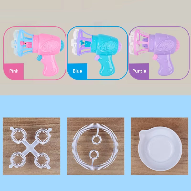 Bubble Gun Creative Bubble in Bubble Toys Soap Bubbles Machine Blower Maker Summer Outdoor Party Games Toys for Kids Boys Girls