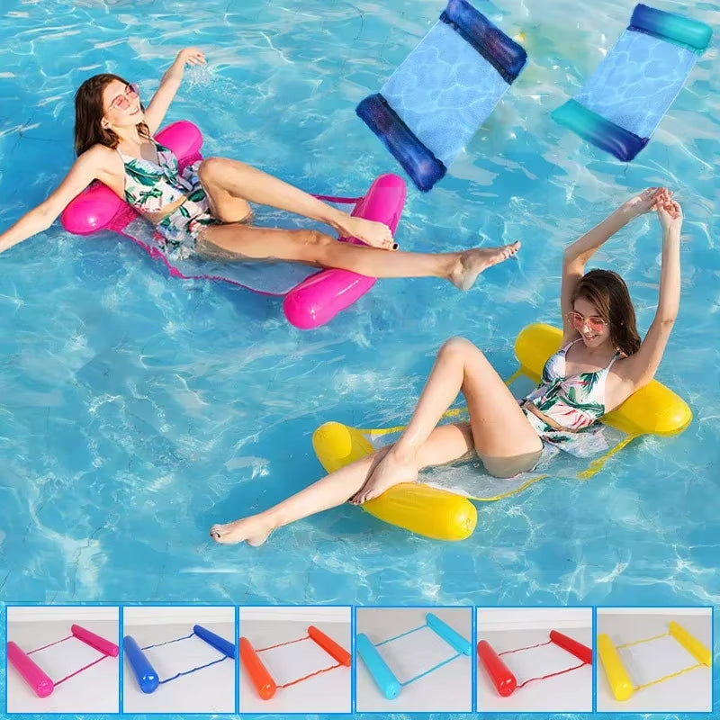 Water Inflatable Mattress Floating Water Hammock Swimming Pool Lounge Chair Bed Floating Inflatable Water Bed Pool Supplies