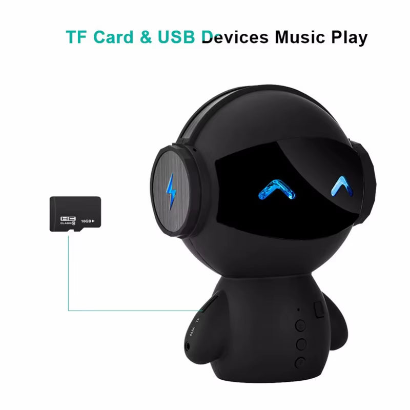 Intelligent Stereo Robot Bluetooth Speaker Noise Cancelling Hands-Free Call Robot Speaker Power Bank