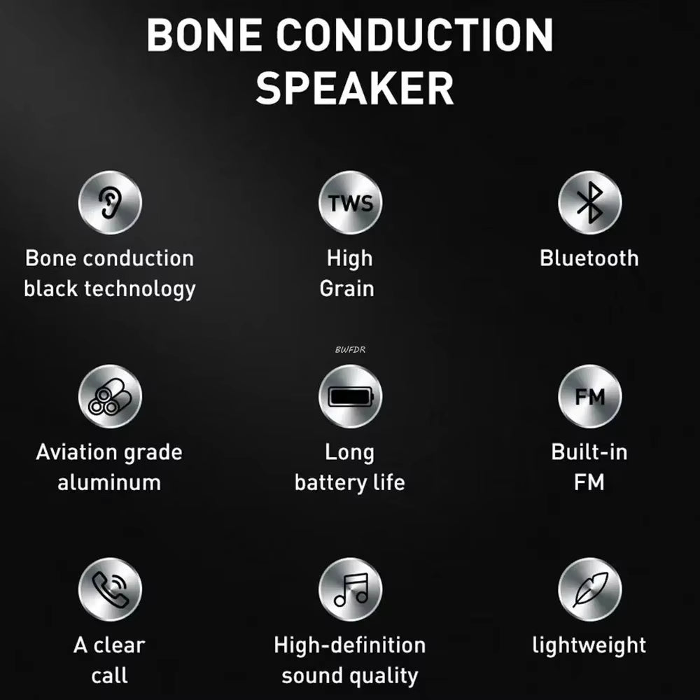 Hot Hummingbird Bone Conduction Speaker with FM Radio Bluetooth-Compatible TWS Wireless Stereo Dual Sound Audio Box Mini Speaker