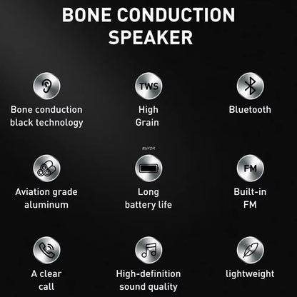 Hot Hummingbird Bone Conduction Speaker with FM Radio Bluetooth-Compatible TWS Wireless Stereo Dual Sound Audio Box Mini Speaker
